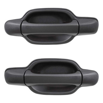 AutoandArt Brock Replacement Pair Set Rear Outside Door Handles Compatible with Colorado Canyon Pickup Truck 25875523 25875524