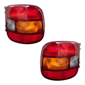 Brock Replacement Driver and Passenger Set Tail Lights Compatible with 1999-2003 Silverado Sierra 1500 Stepside Pickup Truck 19169012 19169013