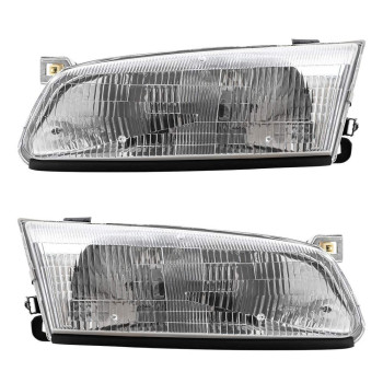 Brock Replacement Driver and Passenger Headlights Headlamps Replacement for 1997-1999 Camry 81150AA010 81110AA010