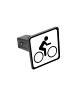 Bike Biking Cycling Sign Symbol Tow Trailer Hitch Cover Plug Insert 1 1/4 inch (1.25)