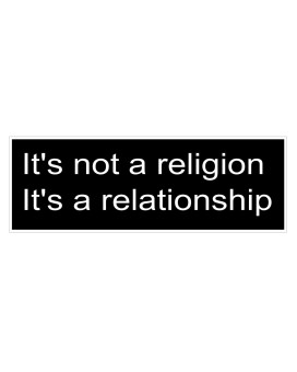 StickerJOE It's not a Religion It's a Relationship Christian Bumper Sticker Jesus Car Decal 9 X 3