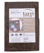 Kotap 16 x 20 Ft. All-Purpose Multi-Use Protection/Coverage 5-mil Poly Tarp, Reversible, Waterproof, Brown/Green, 1-Pack (TBG-1620)