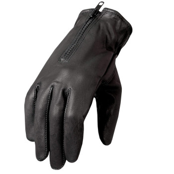 Hot Leathers Fleece Lined Leather Gloves (Black, XX-Large)