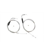 V-Twin 36-0119 47 Stainless Steel Throttle and Idle Cable Set