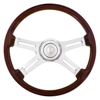 United Pacific 88130 - Steering Wheel - 18 4 Spoke Steering Wheel With Hub - Freightliner 1989- July 2006