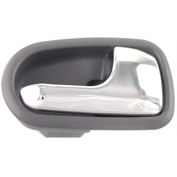 Evan Fischer Interior Door Handle Compatible with Mazda 626 93-97 / Protege 95-03 Front OR Rear RH Inside Chrome and Gray