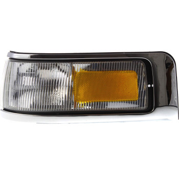 Evan Fischer Corner Light Compatible With 1995-1997 Lincoln Town Car Driver Side Lens and Housing With Emblem Provision