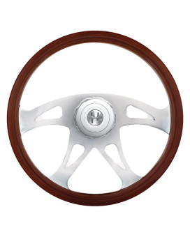 United Pacific 88138 - Steering Wheel - 18 Chrome Boss Steering Wheel With Hub For Peterbilt 1998-2005, Kenworth 2001