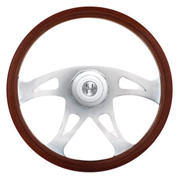 United Pacific 88138 - Steering Wheel - 18 Chrome Boss Steering Wheel With Hub For Peterbilt 1998-2005, Kenworth 2001