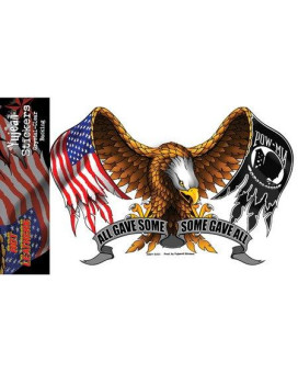 Hot Leathers - All Gave Some and Some Gave All American Eagle - Large Sticker / Decal