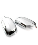 Chrome Side Full Mirror Cover Trims Fit for 1998-2004 VW Jetta Bora Golf Polo Mk4 / 1999-2004 Volkswagen Passat B5