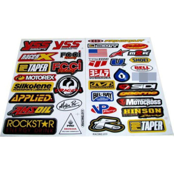 Racing Gear Decal Sticker Mx Motocross Dirt Bike ATV 2 Sheets R203 by Rockstar