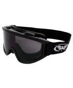 Global Vision Windshield Motorcycle Goggles Black Frame + Smoke Lens