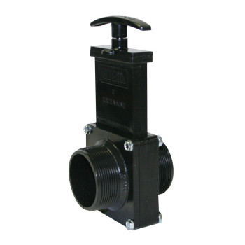 Valterra 7204 ABS Gate Valve, Black, 2 MPT