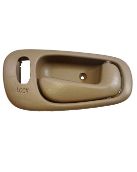 PT Auto Warehouse TO-2542E-RH - Inside Interior Inner Door Handle, Beige/Tan - with Power Lock Hole, Passenger Side