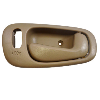 PT Auto Warehouse TO-2542E-RH - Inside Interior Inner Door Handle, Beige/Tan - with Power Lock Hole, Passenger Side