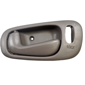 PT Auto Warehouse TO-2542G-LH - Inside Interior Inner Door Handle, Gray - with Power Lock Hole, Driver Side