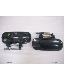 PT Auto Warehouse NI-3175S-RR - Outside Exterior Outer Door Handle, Smooth Black - Passenger Side Rear