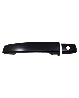 PT Auto Warehouse NI-3801S-FL - Outside Exterior Outer Door Handle, Smooth Black - Driver Side Front