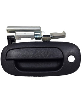 PT Auto Warehouse CH-3458A-FL - Outside Exterior Outer Door Handle, Textured Black - Driver Side Front