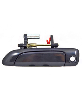 PT Auto Warehouse HO-3232S-FL - Outside Exterior Outer Door Handle, Smooth Black - 4-Door Sedan, Driver Side Front