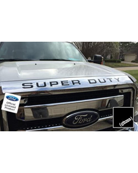 Decal Mods 2008-2016 Hood/Grille Letters Inserts Inlays Decals Stickers for Ford Super Duty F250 F350 F450 (2008-2016) (Thin Decal) - CB (Black Gloss)