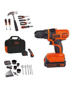 BLACK+DECKER 20V Max Drill & Home Tool Kit, 68 Piece (LDX120PK)