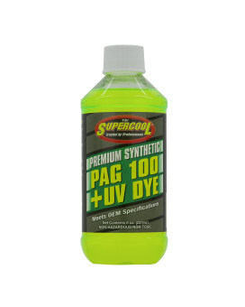 TSI Supercool P100-8D PAG 100-Viscosity Plus U/V Dye Oil - 8 oz , Silver