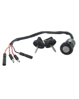 Ignition Key Switch Compatible with/Replacement for Honda TRX 300 TRX300 Fourtrax 1990-2000 ATV 35100-HM5-671 4 Terminals, 2 Positions