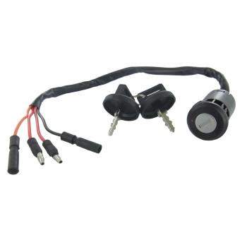 Ignition Key Switch Compatible with/Replacement for Honda TRX 300 TRX300 Fourtrax 1990-2000 ATV 35100-HM5-671 4 Terminals, 2 Positions