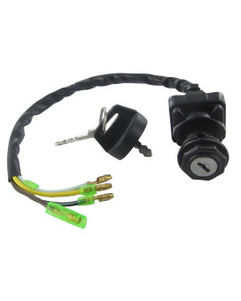 Ignition Key Switch Compatible with/Replacement for Kawasaki KLF220 A1/A2/A3/A4/A5/A6/A7/A8 Bayou 220 1988 1989 1990 1991 1992 1993 1994 1995, KLF110 B2 Mojave 110E 1988 ATV 27005-1131