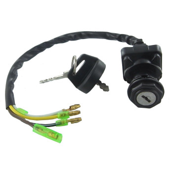 Ignition Key Switch Compatible with/Replacement for Kawasaki KLF220 A1/A2/A3/A4/A5/A6/A7/A8 Bayou 220 1988 1989 1990 1991 1992 1993 1994 1995, KLF110 B2 Mojave 110E 1988 ATV 27005-1131