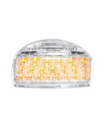 GG Grand General 77231 Amber 31-LED Peterbilt Headlight Turn Signal Sealed Light with 3 Wires for Front/Park/Turn Functions and Clear Lens, Amber/Clear