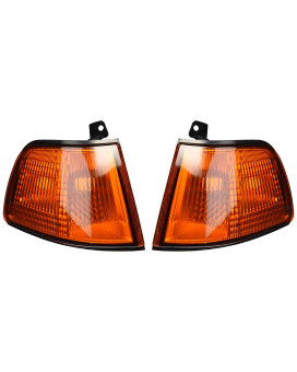 Spec-D Tuning Amber Corner Signal Lights Compatible with Honda Civic 2/3Dr 1990-1991 Hatchback L+R Pair Assembly