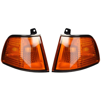 Spec-D Tuning Amber Corner Signal Lights Compatible with Honda Civic 2/3Dr 1990-1991 Hatchback L+R Pair Assembly