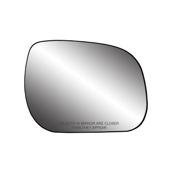 Passenger Side Heated Mirror Glass w/backing plate, Toyota RAV 4, 5 5/8 x 7 3/8 x 8 1/8 US Built