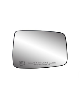 Fit System 30244 Passenger Side Heated Mirror Glass w/Backing Plate, Dodge Ram Pick-Up 1500, Ram Pick-Up 2500, 3500, 6 3/8 x 9 x 10 (w/o Towing pkg, w/o auto dimming)