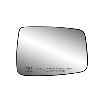 Fit System 30244 Passenger Side Heated Mirror Glass w/Backing Plate, Dodge Ram Pick-Up 1500, Ram Pick-Up 2500, 3500, 6 3/8 x 9 x 10 (w/o Towing pkg, w/o auto dimming)