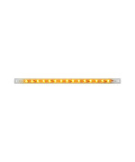 Grand General 76311 Amber 12 Ultra Thin Surface Mount 15-LED Marker and Clearance Sealed Light Bar with Clear Lens