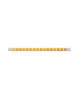 Grand General 76311 Amber 12 Ultra Thin Surface Mount 15-LED Marker and Clearance Sealed Light Bar with Clear Lens