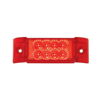 GG Grand General 77662 Rectangular Spyder Red/Red 8 LED Sealed Marker Light