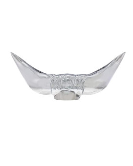 United Pacific 72005 Heavy-Duty Chrome Bull Horn Hood Ornament, Cast Metal Construction, Universal Two Stud Installation, Detailed Design - ONE Unit