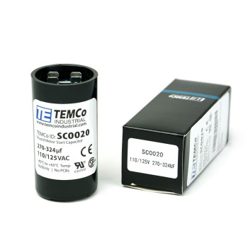 TEMCo 270-324 uf/MFD 110-125 VAC Volts Round Start Capacitor 50/60 Hz AC Electric - Lot -1