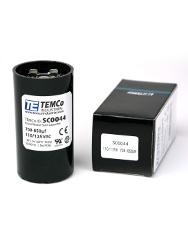 TEMCo 708-850 uf/MFD 110-125 VAC Volts Round Start Capacitor 50/60 Hz AC Electric - Lot -1