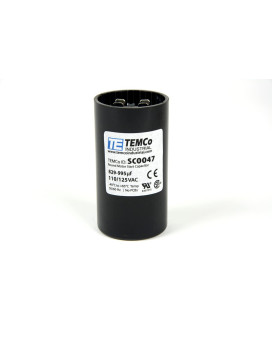 TEMCo 829-995 uf/MFD 110-125 VAC Volts Round Start Capacitor 50/60 Hz AC Electric - Lot -1