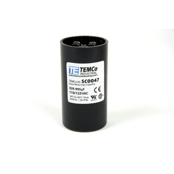 TEMCo 829-995 uf/MFD 110-125 VAC Volts Round Start Capacitor 50/60 Hz AC Electric - Lot -1