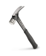 ESTWING Ultra Series Hammer - 15 oz Short Handle Rip Claw with Smooth Face & Shock Reduction Grip - EB-15SR,Black