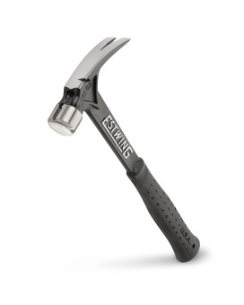 ESTWING Ultra Series Hammer - 15 oz Short Handle Rip Claw with Smooth Face & Shock Reduction Grip - EB-15SR,Black