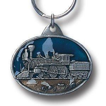 Siskiyou KR47 Steam Locomotive Antiqued Key Chain, Grey