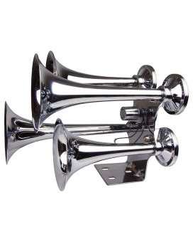 NIPPON Train Horn Full Size 4 Horns, Chrome, THSY-1075-H4